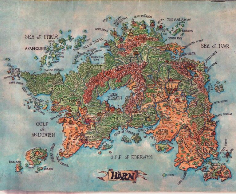 Island of Harn Map